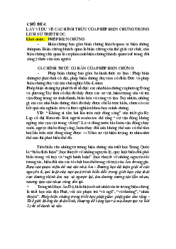 Ví dụ chủ đề 4 của triết học mác - Lê nin
