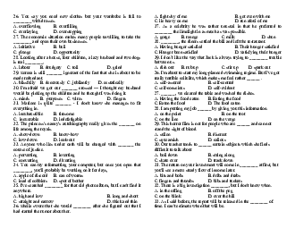 Lexico and grammar for NEC (7 pages) without key