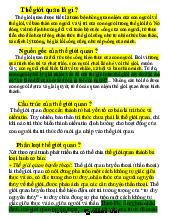 Khái niệm về Thế giới quan: Phân loại và Cấu trúc cơ bản