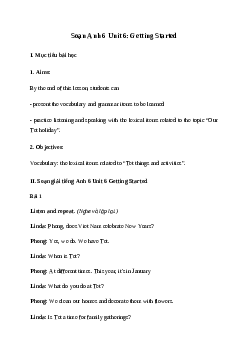 Giải Tiếng Anh 6 Unit 6:  Getting Started | Global Success