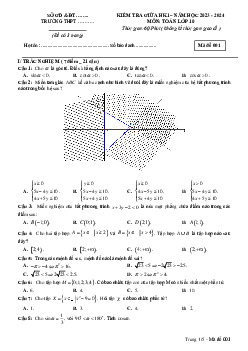 Đề thi giữa học kì 1 lớp 10 năm 2023 - 2024 sách Chân trời sáng tạo | Toán 10 đề 3