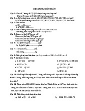 Đề cương toán Lớp 4- ôn tập cuối kỳ I