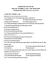 Đề thi giữa học kỳ 1 môn Khoa học tự nhiên lớp 9 năm học 2024 - 2025 | Bộ sách Kết nối tri thức