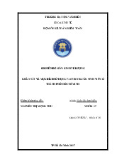 Tài liệu Tiểu luận Kinh tế lượng | Đại học Văn Hiến