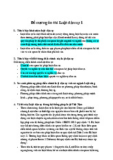 Đề cương ôn thi Luật dân sự 1: Tổng hợp Kiến thức Cơ bản và Pháp luật