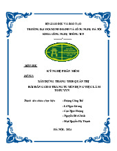 Báo cáo Dự án xây dựng website quản trị Topcv.vn môn Kỹ nghệ phần mềm | Trường Đại học Kinh Doanh và Công Nghệ Hà Nội