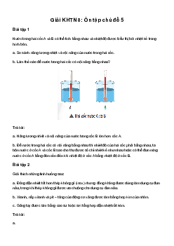 KHTN 8: Ôn tập chủ đề 5 - Chân trời sáng tạo
