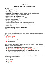 Câu hỏi ôn tập môn Kiến trúc máy tính | Đại học Nội Vụ Hà Nội