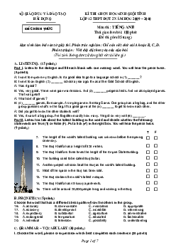 Đề thi chọn học sinh giỏi tỉnh lớp 12 THPT đợt 2 năm học 2009 - 2010 tỉnh Hải Dương (có đáp án)