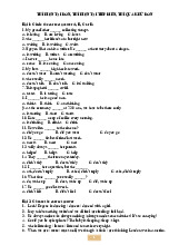 Ôn tập Thì hiện tại đơn, thì hiện tại tiếp diễn, thì quá khứ đơn