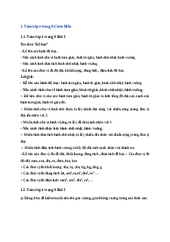 Bài 2: Toán lớp 4 trang 8 Ôn tập về hình học và đo lường Cánh diều