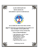 Bài tập nhóm: Tâm lý học lao động và công nghiệp 4.0 môn Tâm lý học | Đại học Kinh tế Quốc Dân