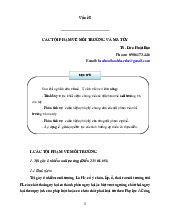 Vấn đề 5: Tội Phạm Môi Trường môn Luật hình sự  | Trường đại học Mở Hà Nội