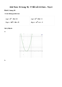 Giải Toán 10 KNTT Bài 16: Hàm số bậc hai