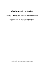 Bài Tập Chương 2 Đại số tuyến tính | Trường Đại học Phenika