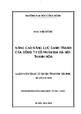 Luận văn thạc sĩ Quản trị kinh doanh - Quản trị học | Trường Đại Học Công Đoàn