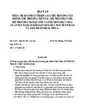 Bài tập môn Thị trường tài chính | Trường Đại học Kinh Doanh và Công Nghệ Hà Nội