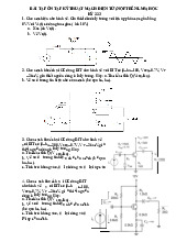 Bài Tập Ôn Tập Kỹ Thuật Mạch Điện Tử | Đại học Sư phạm kỹ thuật - Đại học Đà Nẵng