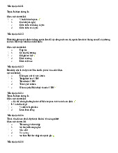 Đề thi và đáp án tháng 5 môn Kinh tế vi mô | Trường đại học Mở Hà Nội