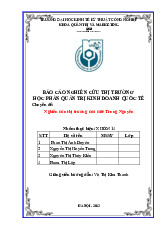 Báo cáo nghiên cứu thị trường cafe Trung Nguyên | Quản Trị Kinh Doanh Quốc Tế