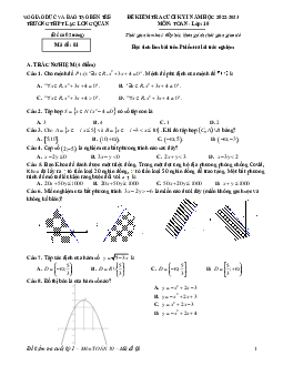 Đề cuối kỳ 1 Toán 10 năm 2022 – 2023 trường Lạc Long Quân – Bến Tre