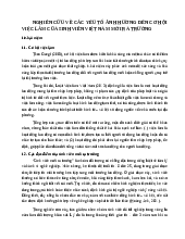 Tổng quan tài liệu Nghiên cứu về các yếu tố ảnh hưởng đến cơ hội việc làm của sinh viên Việt Nam mới ra trường | Trường Đại học Công nghiệp Thành phố Hồ Chí Minh