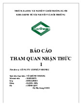 Báo cáo tại đơn vị công ty cổ phần SHINEC | Môn Tham quan nhận thức - Đại học Tài nguyên và Môi trường Hà Nội