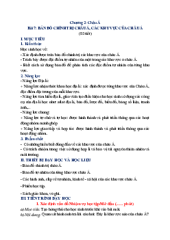 Giáo án Địa Lí 7 Bài 7: Bản đồ chính trị Châu Á. Các khu vực Châu Á | Cánh diều