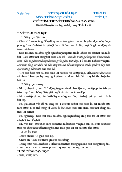 Giáo án Tiếng Việt lớp 4 Tuần 15 | Chân trời sáng tạo