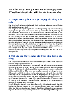 Văn mẫu 8 | Thuyết minh thuyết minh giải thích hiện tượng cầu vồng