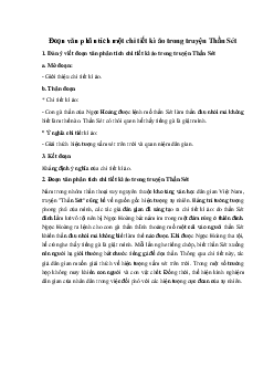 Đoạn văn phân tích một chi tiết kì ảo trong truyện Thần Sét Ngữ Văn 10 sách Kết Nối Tri Thức