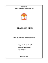 Hợp tác quốc tế trong quản lý kinh tế | Môn Quản lí công - Học viện Hành chính Quốc gia