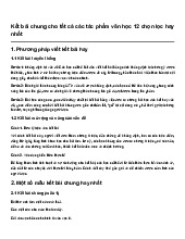 Kết bài chung cho tất cả các tác phẩm văn học 12 chọn lọc hay nhất