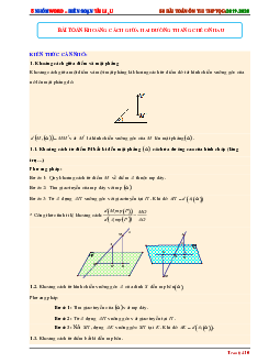 Bài toán khoảng cách giữa hai đường thẳng chéo nhau Toán 12