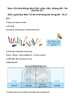 Giải Toán 3: Ôn tập thống kê có thể, chắc chắn, không thể | Chân trời sáng tạo