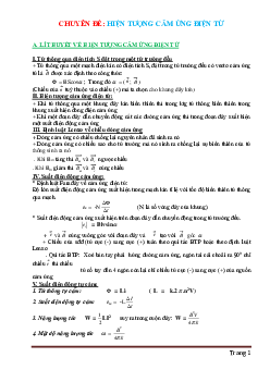 Chuyên đề: Hiện tượng cảm ứng điện từ Vật lý 11