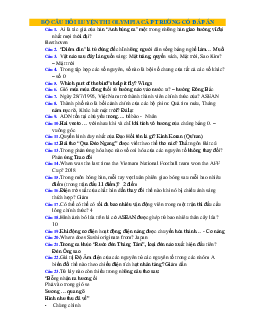 Bộ câu hỏi ôn thi Olympia cấp trường 2022 (có đáp án )