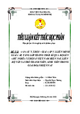 Tiểu luận: Cơ cấu xã hội và liên minh giai cấp môn Chủ nghĩa xã hội khoa học | Học viện Ngân hàng