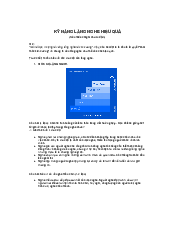 Tài liệu kỹ năng lắng nghe hiệu quả môn Giao Tiếp Kinh doanh