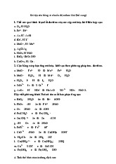 Bài tập cân bằng và chuẩn độ oxi hoá khử bổ sung | Bài tập Hoá đại cương | Trường Đại học khoa học Tự nhiên