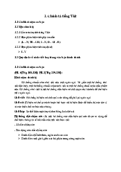 Ôn tập Chương 1 môn Việt ngữ học | Đại Học Hà Nội