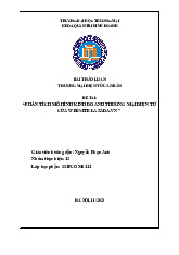 Phân tích mô hình kinh doanh thương mại điện tử của website Lazada.vn | Bài Thảo Luận Thương mại điện tử căn bản