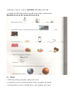 Giải bài tập SBT Tiếng Anh lớp 9 chương trình mới Unit 10: Space Travel