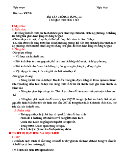 Giáo án Toán 7 C3 - Bài tập cuối chương 3 | Cánh diều