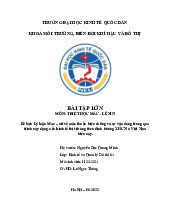 Lý luận Mác – xít về mâu thuẫn biện chứng và sự vận dụng trong quá trình xây dựng nền kinh tế thị trường theo định hướng XHCN ở Việt Nam hiện nay | Bài tập lớn môn triết học mác - lênin