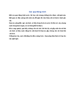 Kể chuyện Con quạ thông minh | Tiếng việt 1 Kết nối tri thức