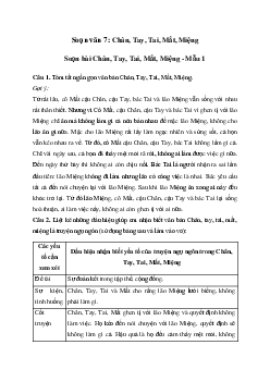 Chân, Tay, Tai, Mắt, Miệng | Soạn văn 7 Chân trời sáng tạo
