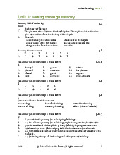 Inside Reading 1 Answer Key