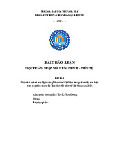 Phân tích vai trò của Ngân hàng Nhà nước Việt Nam trong việc xử lý cáo buộc thao túng tiền tệ của Bộ Tài chính Mỹ đối với Việt Nam năm 2020 | Bài thảo luận tài chính tiền tệ