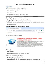 Bài thực hành về HTML và thiết kế web môn Thiết kế Web | Trường Đại học Kinh Doanh và Công Nghệ Hà Nội